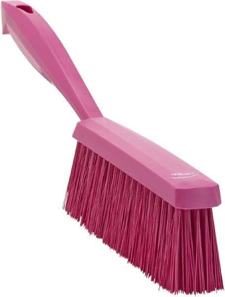 Vikan - 14" OAL, Polyester Staple Set Bench Brush - 2" Bristle Length, 6-3/8" Long Head, Pink - Exact Tool & Supply