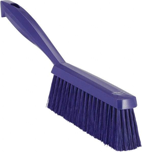 Vikan - 14" OAL, Polyester Staple Set Bench Brush - 2" Bristle Length, 6-3/8" Long Head, Purple - Exact Tool & Supply