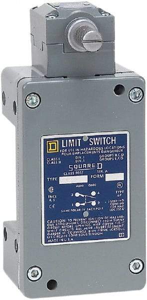 Square D - SPDT, NC/NO, 600 Volt Screw Terminal, Rotary Head Actuator, General Purpose Limit Switch - 1, 2, 4, 6, 12, 13, 6P NEMA Rating, IP67 IPR Rating - Exact Tool & Supply