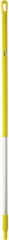 Vikan - 51 x 1-1/4" Aluminum Squeegee Handle - European Threaded Connection, Yellow - Exact Tool & Supply