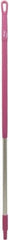 Vikan - 51 x 1-1/4" Aluminum Squeegee Handle - European Threaded Connection, Pink - Exact Tool & Supply