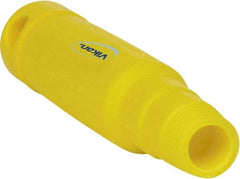 Vikan - 6-1/2 x 1-5/32" Polypropylene Squeegee Handle - European Threaded Connection, Yellow - Exact Tool & Supply