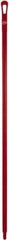 Vikan - 59 x 1-1/4" Polypropylene Squeegee Handle - European Threaded Connection, Red - Exact Tool & Supply