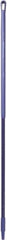 Vikan - 59 x 1-1/4" Fiberglass Squeegee Handle - European Threaded Connection, Purple - Exact Tool & Supply
