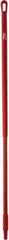 Vikan - 51 x 1-1/4" Fiberglass Squeegee Handle - European Threaded Connection, Red - Exact Tool & Supply