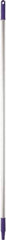 Vikan - 59 x 1" Aluminum Squeegee Handle - European Threaded Connection, Purple - Exact Tool & Supply
