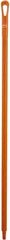 Vikan - 51 x 1-1/4" Polypropylene Squeegee Handle - European Threaded Connection, Orange - Exact Tool & Supply