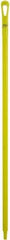Vikan - 51 x 1-1/4" Polypropylene Squeegee Handle - European Threaded Connection, Yellow - Exact Tool & Supply