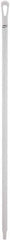 Vikan - 51 x 1-1/4" Polypropylene Squeegee Handle - European Threaded Connection, White - Exact Tool & Supply