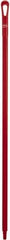 Vikan - 51 x 1-1/4" Polypropylene Squeegee Handle - European Threaded Connection, Red - Exact Tool & Supply