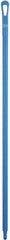 Vikan - 51 x 1-1/4" Polypropylene Squeegee Handle - European Threaded Connection, Blue - Exact Tool & Supply