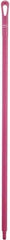 Vikan - 51 x 1-1/4" Polypropylene Squeegee Handle - European Threaded Connection, Pink - Exact Tool & Supply