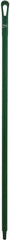 Vikan - 51 x 1-1/4" Polypropylene Squeegee Handle - European Threaded Connection, Green - Exact Tool & Supply