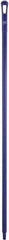 Vikan - 59 x 1-1/4" Polypropylene Squeegee Handle - European Threaded Connection, Purple - Exact Tool & Supply