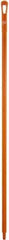 Vikan - 59 x 1-1/4" Polypropylene Squeegee Handle - European Threaded Connection, Orange - Exact Tool & Supply