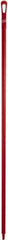Vikan - 67 x 1-19/64" Polypropylene Squeegee Handle - European Threaded Connection, Red - Exact Tool & Supply