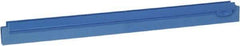 Vikan - 20" Rubber Blade Squeegee Refill - Double Edge, Blue, Plastic Holder - Exact Tool & Supply