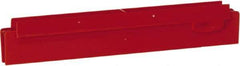 Vikan - 10" Rubber Blade Squeegee Refill - Double Edge, Red, Plastic Holder - Exact Tool & Supply