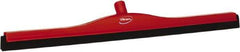 Vikan - 28" Foam Rubber Blade Bench Squeegee - Double Edge, Red, Plastic Holder - Exact Tool & Supply