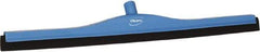 Vikan - 28" Foam Rubber Blade Bench Squeegee - Double Edge, Blue, Plastic Holder - Exact Tool & Supply