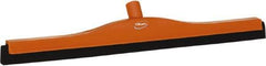 Vikan - 24" Foam Rubber Blade Bench Squeegee - Double Edge, Orange, Plastic Holder - Exact Tool & Supply
