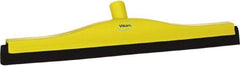 Vikan - 20" Foam Rubber Blade Bench Squeegee - Double Edge, Yellow, Plastic Holder - Exact Tool & Supply