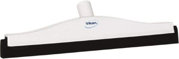 Vikan - 16" Foam Rubber Blade Bench Squeegee - Double Edge, White, Plastic Holder - Exact Tool & Supply