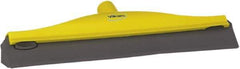 Vikan - 16" Rubber Blade Ceiling Squeegee - Double Edge, Yellow, Plastic Holder - Exact Tool & Supply