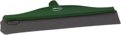 Vikan - 16" Rubber Blade Ceiling Squeegee - Double Edge, Green, Plastic Holder - Exact Tool & Supply