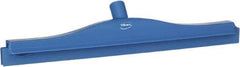 Vikan - 20" Rubber Blade Floor Squeegee - Double Edge, Blue, Plastic Holder - Exact Tool & Supply