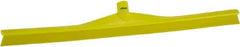 Vikan - 27.56" Rubber Blade Floor Squeegee - Single Edge, Yellow, Plastic Holder - Exact Tool & Supply