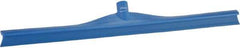 Vikan - 27.56" Rubber Blade Floor Squeegee - Single Edge, Blue, Plastic Holder - Exact Tool & Supply