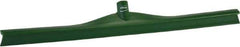 Vikan - 27.56" Rubber Blade Floor Squeegee - Single Edge, Green, Plastic Holder - Exact Tool & Supply
