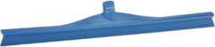 Vikan - 23.62" Rubber Blade Floor Squeegee - Single Edge, Blue, Plastic Holder - Exact Tool & Supply