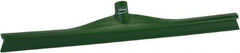 Vikan - 23.62" Rubber Blade Floor Squeegee - Single Edge, Green, Plastic Holder - Exact Tool & Supply