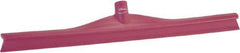 Vikan - 23.62" Rubber Blade Floor Squeegee - Single Edge, Pink, Plastic Holder - Exact Tool & Supply