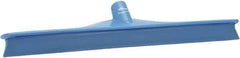 Vikan - 19.67" Rubber Blade Floor Squeegee - Single Edge, Blue, Plastic Holder - Exact Tool & Supply