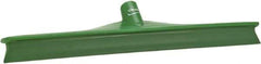 Vikan - 19.67" Rubber Blade Floor Squeegee - Single Edge, Green, Plastic Holder - Exact Tool & Supply
