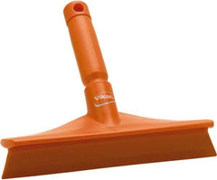 Vikan - 9.84" Rubber Blade Bench Squeegee - Single Edge, Orange, Plastic Holder - Exact Tool & Supply
