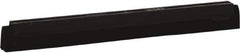 Vikan - 16" Foam Rubber Blade Squeegee Refill - Double Edge, Black, Plastic Holder - Exact Tool & Supply
