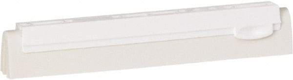 Vikan - 10" Foam Rubber Blade Squeegee Refill - Double Edge, White, Plastic Holder - Exact Tool & Supply