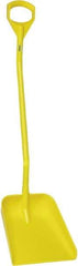Vikan - 14-3/4" High Square Plastic Shovel - 39" Long D-Grip Handle - Exact Tool & Supply