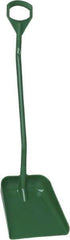 Vikan - 14-3/4" High Square Plastic Shovel - 39" Long D-Grip Handle - Exact Tool & Supply