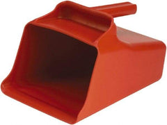 Remco - 128 oz Red Polypropylene Flat Bottom Scoop - 8.7" Wide x 6.7" Deep Bowl, 11" OAL - Exact Tool & Supply