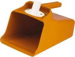 Remco - 128 oz Orange Polypropylene Flat Bottom Scoop - 8.7" Wide x 7.3" Deep Bowl, 11" OAL - Exact Tool & Supply