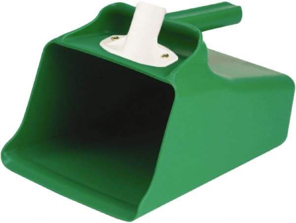 Remco - 128 oz Green Polypropylene Flat Bottom Scoop - 8.7" Wide x 7.3" Deep Bowl, 11" OAL - Exact Tool & Supply