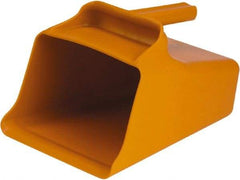 Remco - 128 oz Orange Polypropylene Flat Bottom Scoop - 8.7" Wide x 6.7" Deep Bowl, 11" OAL - Exact Tool & Supply