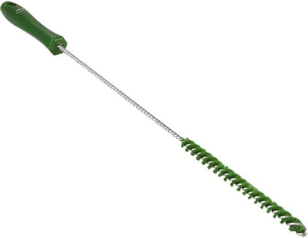 Vikan - 0.4" Diam Polyester Valve Brush - 19-5/8" OAL, 5-11/16" Head Length, Polypropylene & Stainless Steel Handle - Exact Tool & Supply