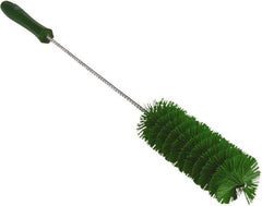 Vikan - 2" Diam Polyester Valve Brush - 19-5/8" OAL, 5-15/16" Head Length, Polypropylene & Stainless Steel Handle - Exact Tool & Supply