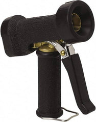Vikan - Garden Hose Trigger Pistol Nozzle - Brass, Stainless Steel, Rubber - Exact Tool & Supply